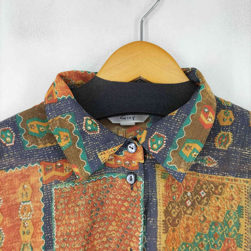 総柄 L/S シャツ レディース
