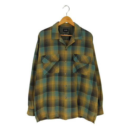ビームス BEAMS オンブレチェック イージーフィット オープンカラーシャツ メンズ JPN:M