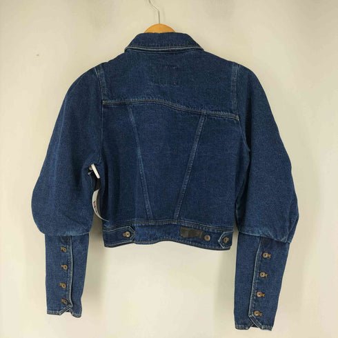 RIZHUO パワーショルダーデニムトラッカージャケット レディース import:S
