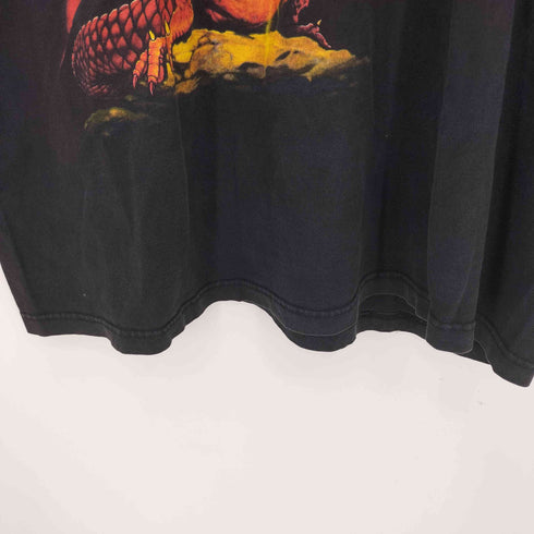 THUNDER 00s ドラゴンプリント ボックスシルエット 半袖Tシャツ メンズ XL
