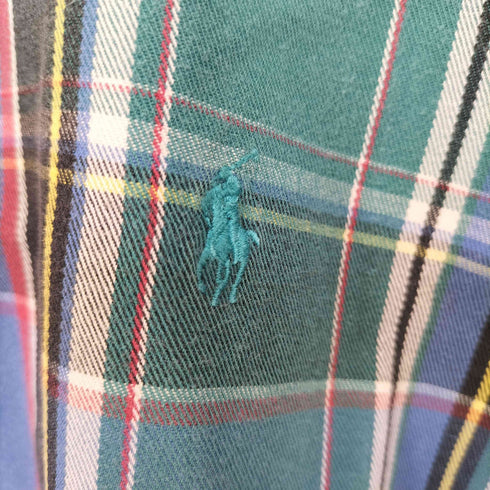 ラルフローレン RALPH LAUREN 90-00s ポニー刺繍 ボタンダウンチェックシャツ メンズ import:M