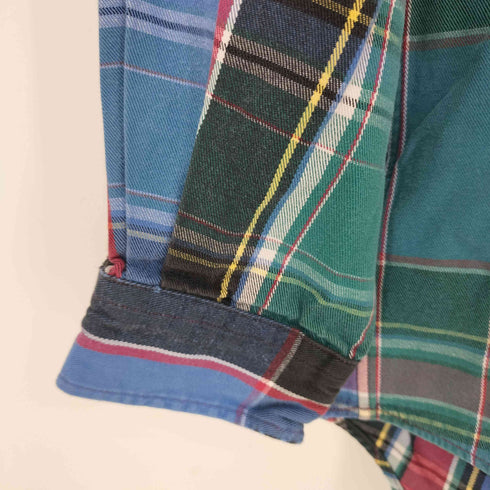 ラルフローレン RALPH LAUREN 90-00s ポニー刺繍 ボタンダウンチェックシャツ メンズ import:M