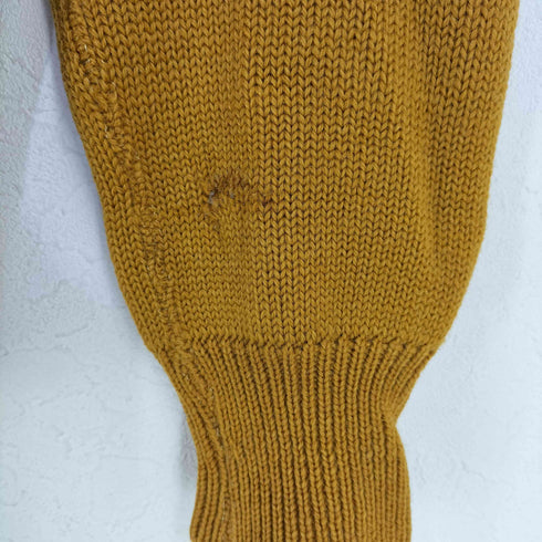 dehen knitting co 腹巻きリブ ウール Vネックニット メンズ