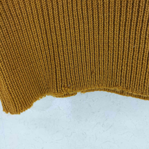 dehen knitting co 腹巻きリブ ウール Vネックニット メンズ