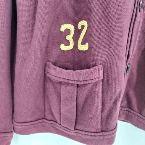 ポロバイラルフローレン Polo by RALPH LAUREN 90-00s 鹿の子地 コットンナイロン レタードカーディガン メンズ import:XL