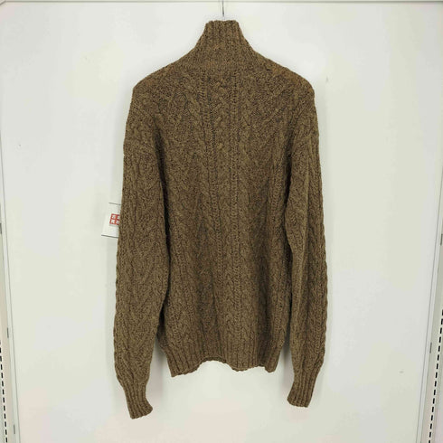 ポロバイラルフローレン Polo by RALPH LAUREN 90-00s シルク混 ウール ケーブル編み ハンドニット ハイネック ポニー無し メンズ import:XL