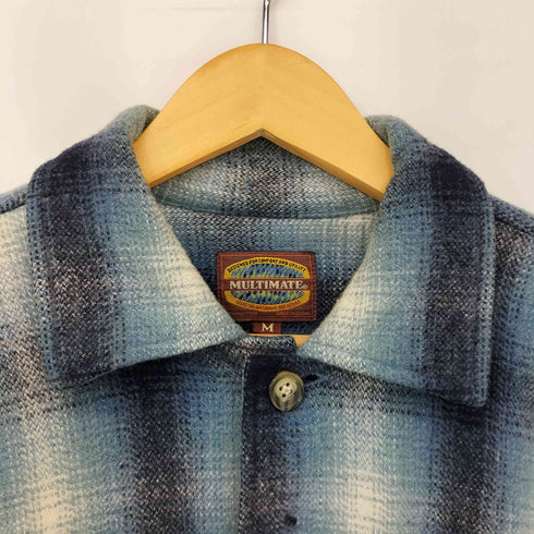 オンブレチェック ウールレーヨンフラップポケットシャツ メンズ import:M