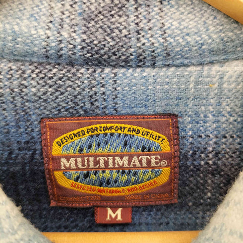 オンブレチェック ウールレーヨンフラップポケットシャツ メンズ import:M
