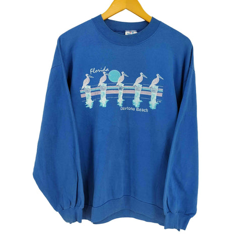 TEE JAYS USA製 DAYTONA BEACH ペリカンプリント スーベニアスウェット メンズ import:L