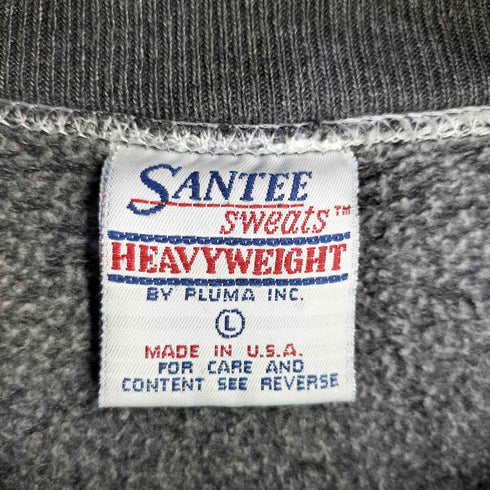 PLUMA USA製 SANTEE SWEATS 製品染め UNIVERSITY OF VARGINIA カレッジ 両面 クルーネックスウェット メンズ import:L