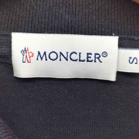 モンクレール MONCLER ロゴ 刺繍 S/S ポロシャツ オール ブラック メンズ JPN:S