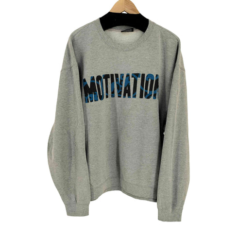 MOTIVATION USA製 ロゴプリント クルーネックスウェット VISIT MTVTN.COM メンズ import:XL