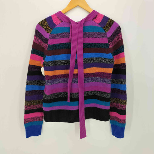 マークジェイコブス MARC JACOBS マルチカラー ミックス ボーダー カシミヤ クルーネック L/S ニット メンズ import:S