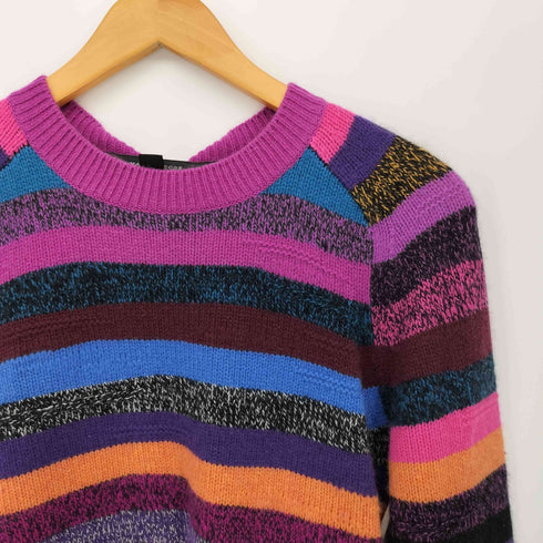 マークジェイコブス MARC JACOBS マルチカラー ミックス ボーダー カシミヤ クルーネック L/S ニット メンズ import:S