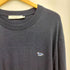 メゾンキツネ MAISON KITSUNE NAVY FOX PATCH R-NECK PULLOVER クルーネック ウール混 L/S ニット メンズ JPN:L
