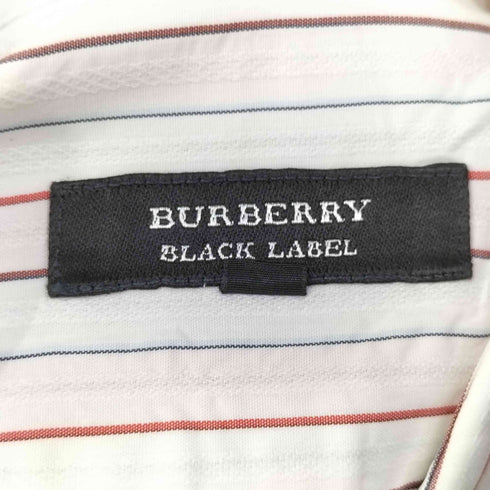 バーバリーブラックレーベル BURBERRY BLACK LABEL マルチストライプ半袖ボタンダウンシャツ メンズ JPN:2