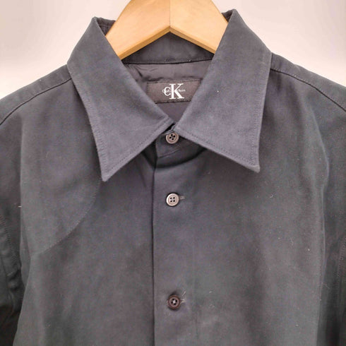 シーケーカルバンクライン ck Calvin Klein スウェードタッチボタンシャツ メンズ import:M
