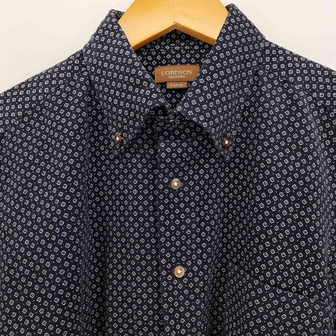 lordson コーデュロイ総柄ボタンダウンシャツ メンズ JPN:L