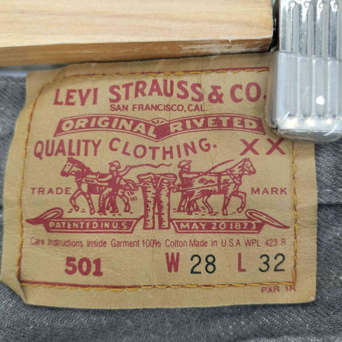 リーバイス Levis 90s USA製 ボタン裏532刻印 先染めブラック 501 メンズ W28L32
