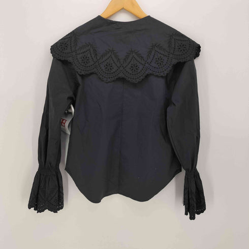 リリーブラウン Lily Brown 2021AW ビックカラー 刺繍 ブラウス レディース ONE SIZE