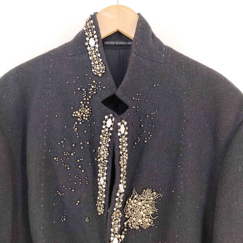ヨウジヤマモトプールオム Yohji Yamamoto POUR HOMME ビーズ装飾 ボタンレスジャケット LOOK42 メンズ JPN:3