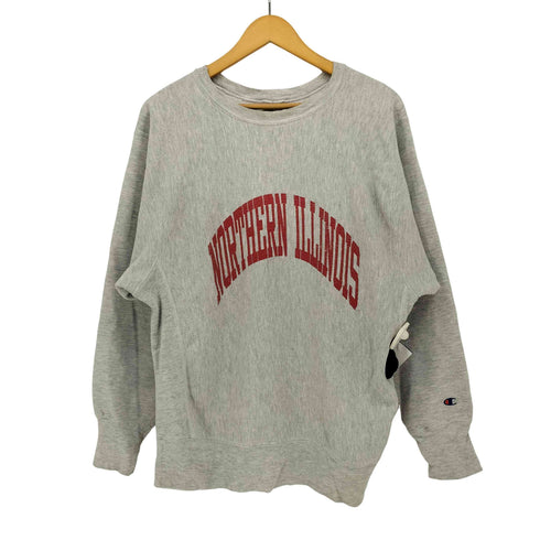 チャンピオン Champion 90s REVERSE WEAVE 刺繍タグ イリノイ大学 クルーネックスウェット メンズ import:L