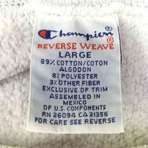 チャンピオン Champion 90s REVERSE WEAVE 刺繍タグ イリノイ大学 クルーネックスウェット メンズ import:L