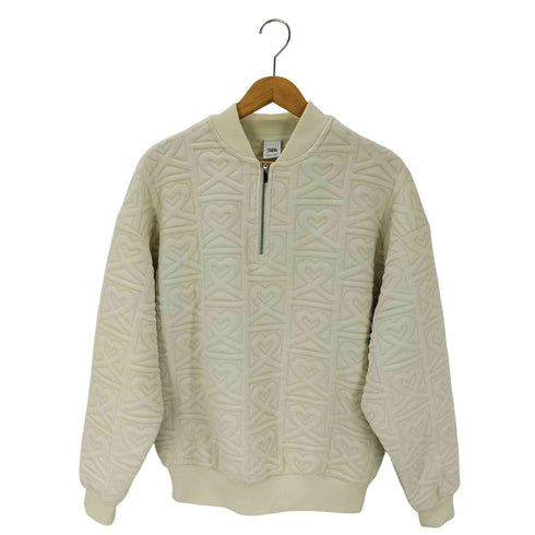 ザラ ZARA ハート キルティング スウェットシャツ メンズ import:M