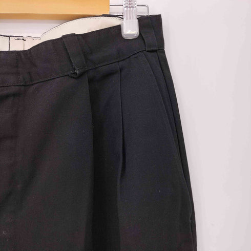 ディッキーズ Dickies 70S~80S チビタグ MADE IN USA 2タックワークパンツ ブラック メンズ 34/32