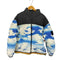 NEW WAVE STREET CULTURE DESIGN BY INFLATION 雪山 雲 総柄 ダウンジャケット メンズ import:XL