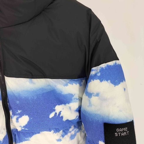NEW WAVE STREET CULTURE DESIGN BY INFLATION 雪山 雲 総柄 ダウンジャケット メンズ import:XL