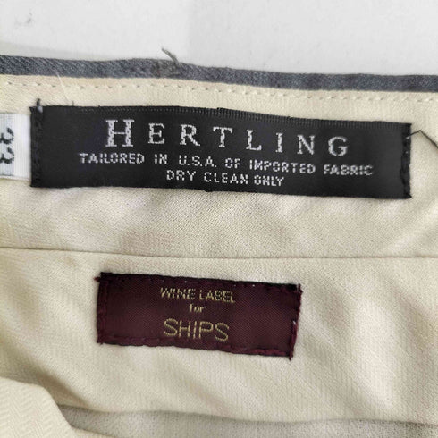 シップス SHIPS hertling USA製 ノータックスラックス メンズ 33inch