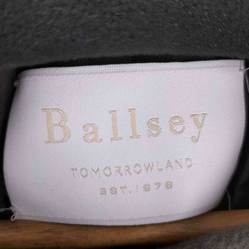 ボールジィトゥモローランド Ballsey TOMORROWLAND ポケットファー ノーカラー ロングコート レディース 36