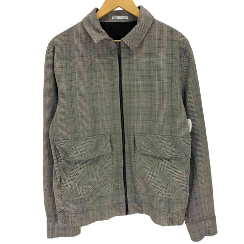 ザラ ZARA グレンチェックブルゾン メンズ JPN:XL