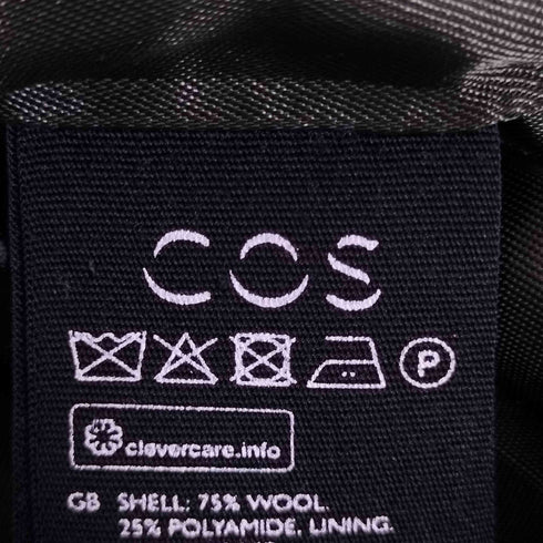 コス COS ウールナイロン スタンドカラー コート レディース 34