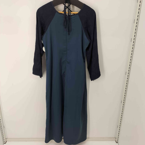 サハラ sahara Chinoiserie Panel Dress スクエアネック リーフ模様ジャガード マットサテン生地 とろみ レディース ONE SIZE