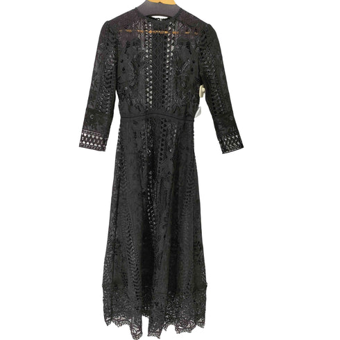 アメリ AMERI UND CHEMICAL LACE FLARE DRESS ケミカルレースドレス レディース