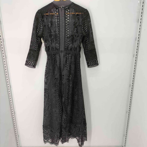 アメリ AMERI UND CHEMICAL LACE FLARE DRESS ケミカルレースドレス レディース