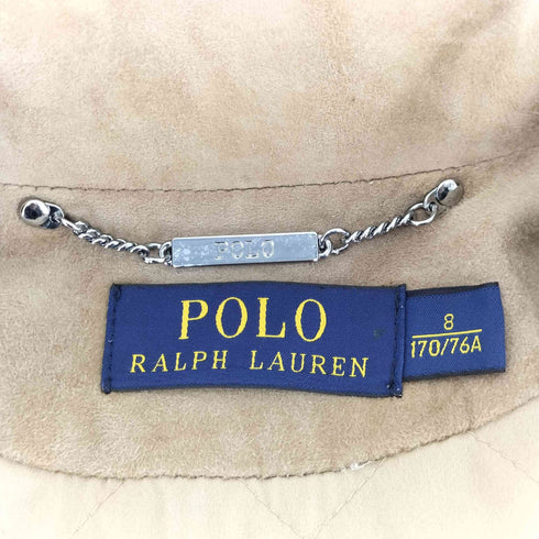 ポロラルフローレン POLO RALPH LAUREN スエードダブルライダースジャケット レディース import:S