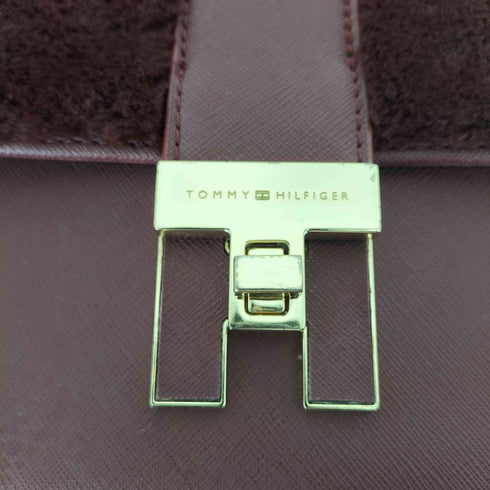 トミーヒルフィガー TOMMY HILFIGER 2WAY ファー×レザー ショルダーバッグ レディース