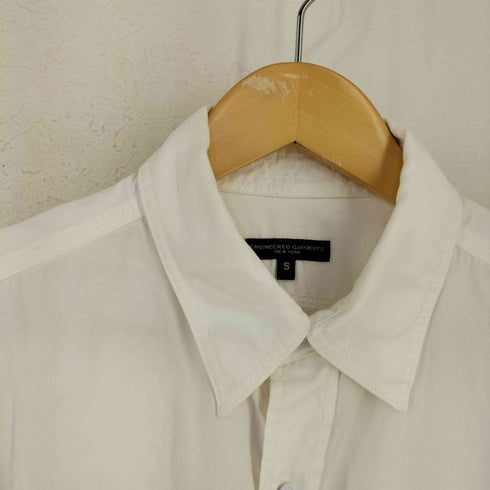 エンジニアードガーメンツ Engineered Garments アシンメトリーポケット 猫目ボタン コットンL/Sシャツ マチ付き メンズ JPN:S