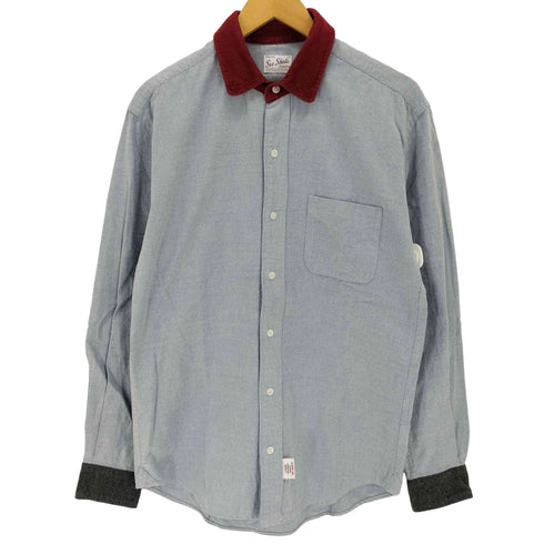 ソーイシャツ soe shirts 襟切替シャンブレーシャツ メンズ JPN:42