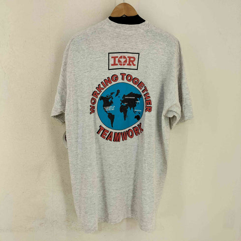 フルーツオブザルーム FRUIT OF THE LOOM 90s 1995年 MADE IN USA 両面プリント霜降りTシャツ WORKING TOGETHER TEAMWORK メンズ import:XXL