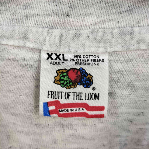 フルーツオブザルーム FRUIT OF THE LOOM 90s 1995年 MADE IN USA 両面プリント霜降りTシャツ WORKING TOGETHER TEAMWORK メンズ import:XXL