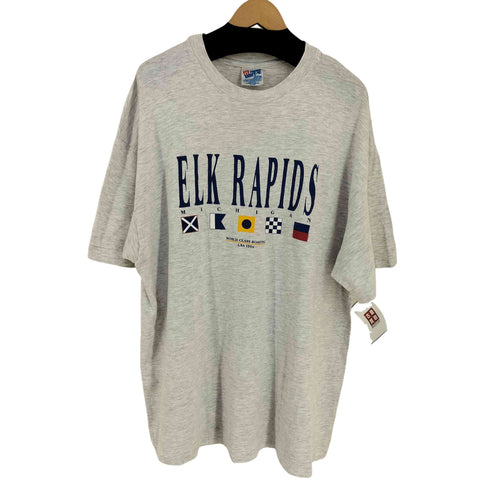 ヘインズ Hanes 90s 1994年 MADE IN USA フロントプリントTシャツ ELK RAPIDS メンズ import:XXL