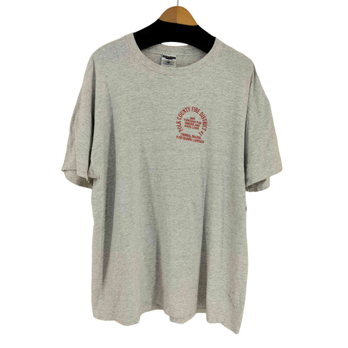 ジャージーズ JERZEES 00s MADE IN USA バックメッセージ 両面プリント霜降りTシャツ メンズ 2XG