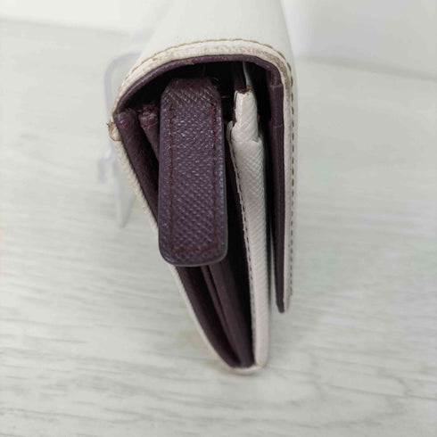 ポールスミス Paul Smith レザー長財布 メタルロゴ レディース