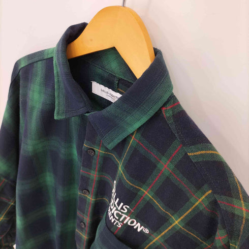 ガリスアディクション GALLIS ADDICTION アシンメトリーチェックシャツ 裾カットオフ メンズ