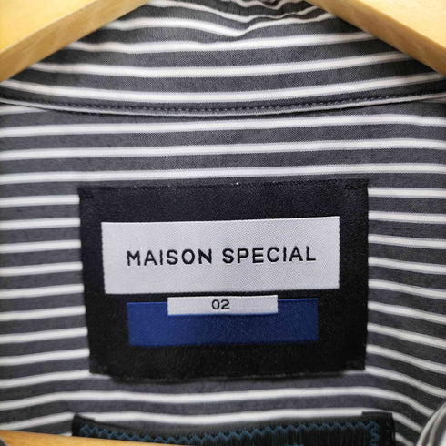 メゾンスペシャル MAISON SPECIAL 【Italian Dead Stock Fabric】Prime-Over Long Length Shirt Coat メンズ JPN:2