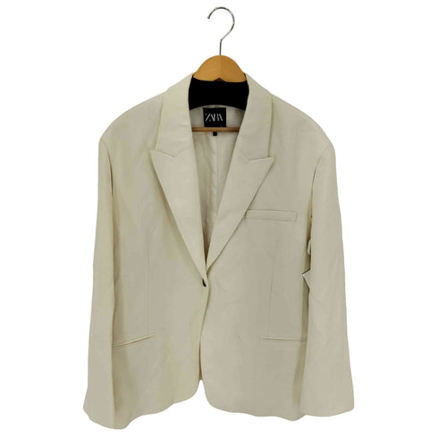 ザラ ZARA カットアウト ブレザー オフホワイト レディース import:XXL